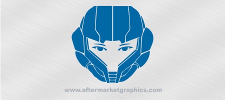 Metroid Samus Aran Helmet Decal 02